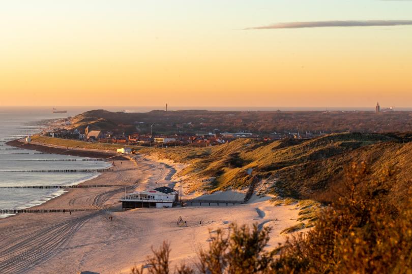 Zoutelande bij zonsondergang
