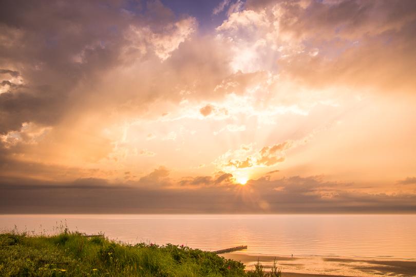 Super spectaculaire zonsondergang in Domburg, Zeeland