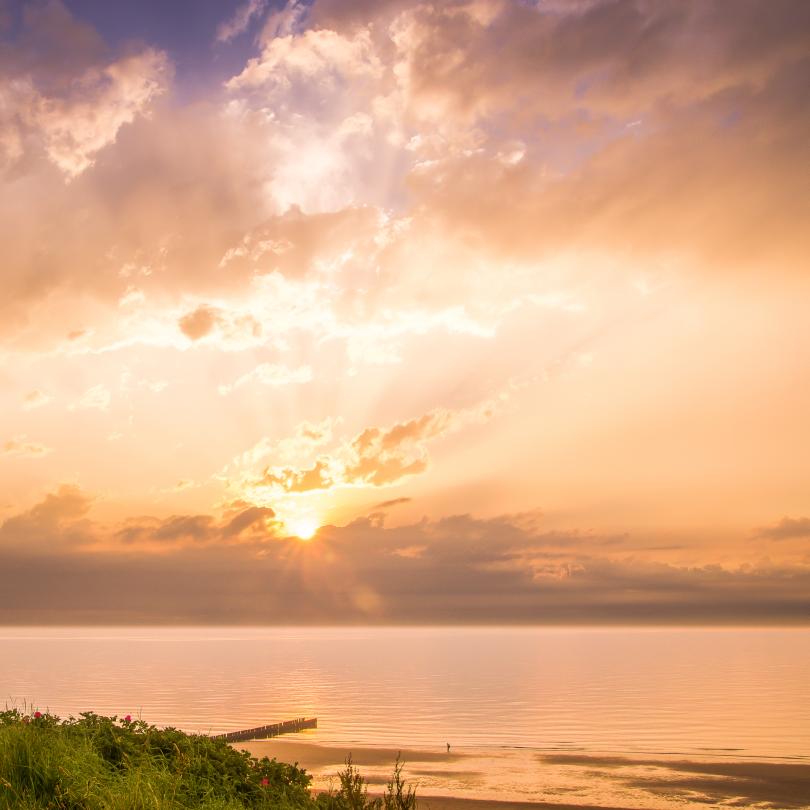 Super spectaculaire zonsondergang in Domburg, Zeeland
