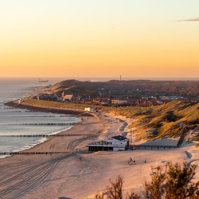 Zoutelande bij zonsondergang