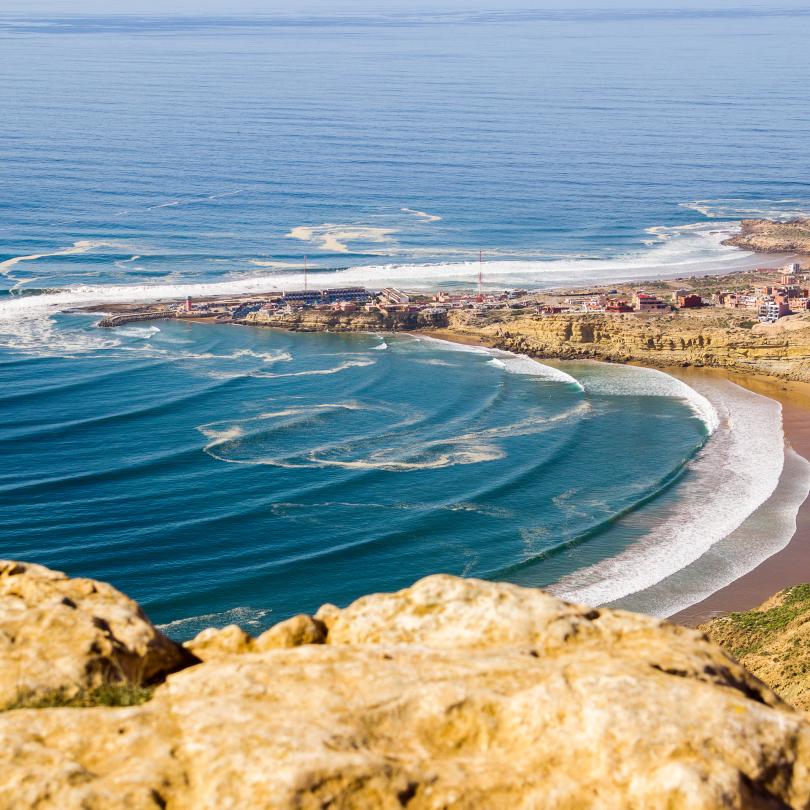 De baai van Imsouane, Marokko