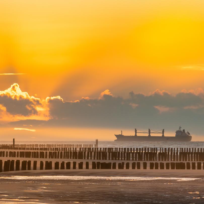 De laatste zonnestralen van de dag