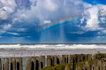 Stürmischer Tag am Strand von Domburg 0325