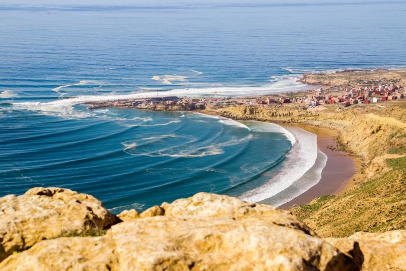 De baai van Imsouane, Marokko